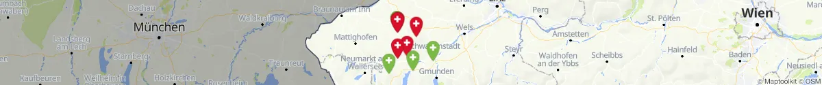 Kartenansicht für Apotheken-Notdienste in der Nähe von Pramet (Ried, Oberösterreich)